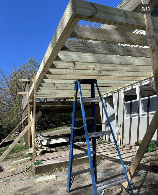 Outdoor Pergola Construction with Professional Framing