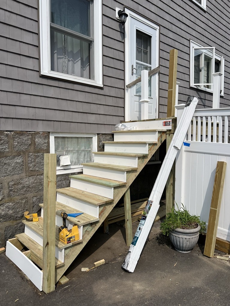 Exterior Stair Construction in Progress