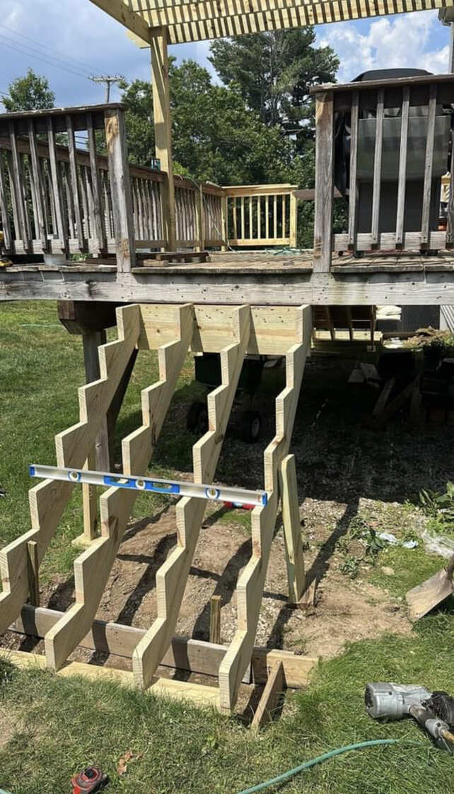 Multi-Level Deck Construction - Support Structure