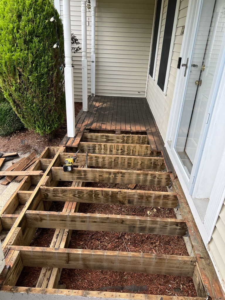 Deck Foundation - Treated Lumber Framework